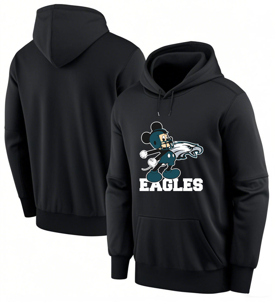 Men 2025 Philadelphia Eagles black hoodie style 3->philadelphia eagles->NFL Jersey